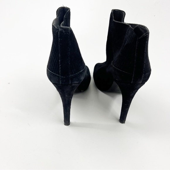 ✅ Pedro Garcia Sybil Open-Toe Chelsea Suede HEELED Boot BLACK SIZE 37.5 - Picture 6 of 7